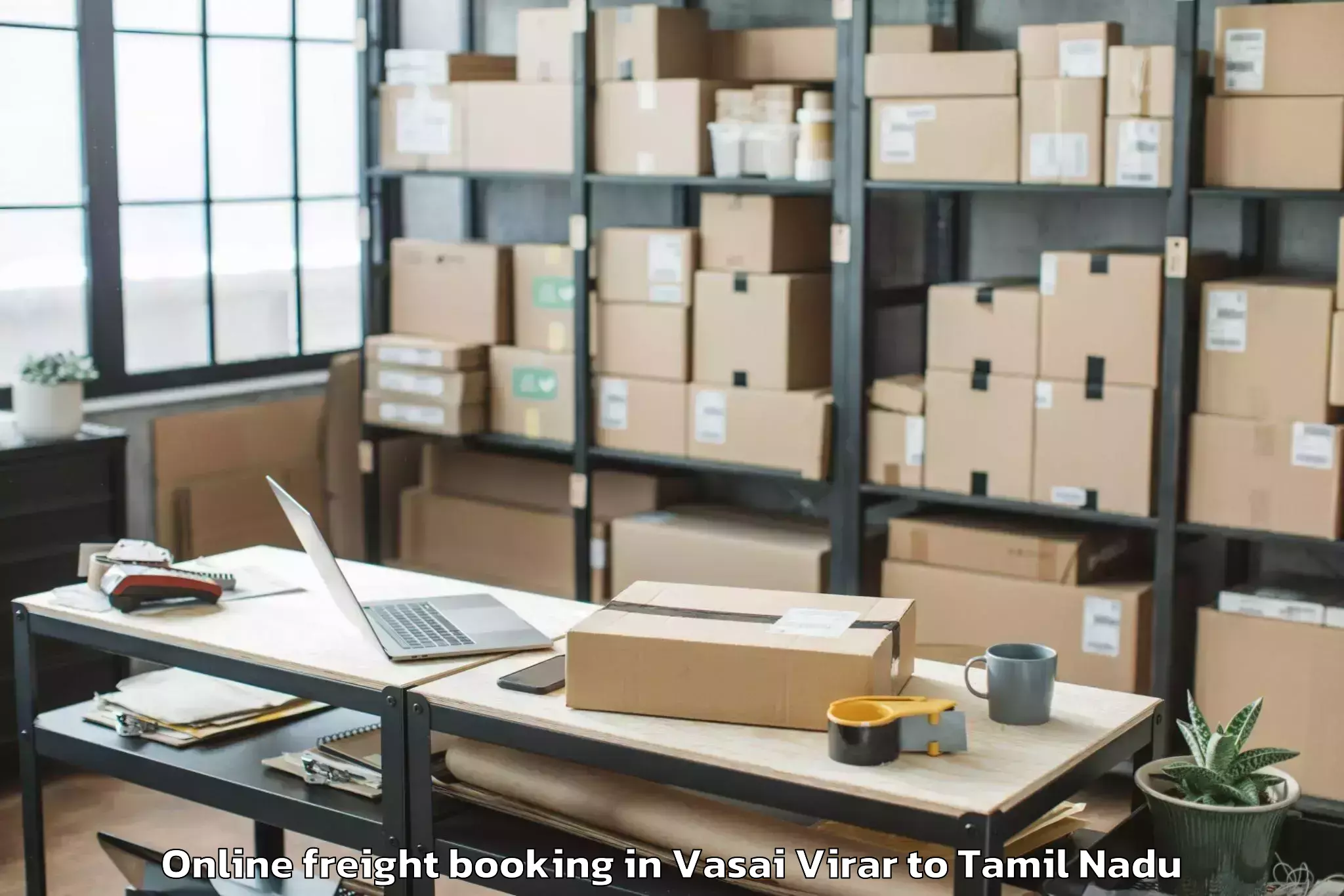 Efficient Vasai Virar to Kamarajar Port Online Freight Booking